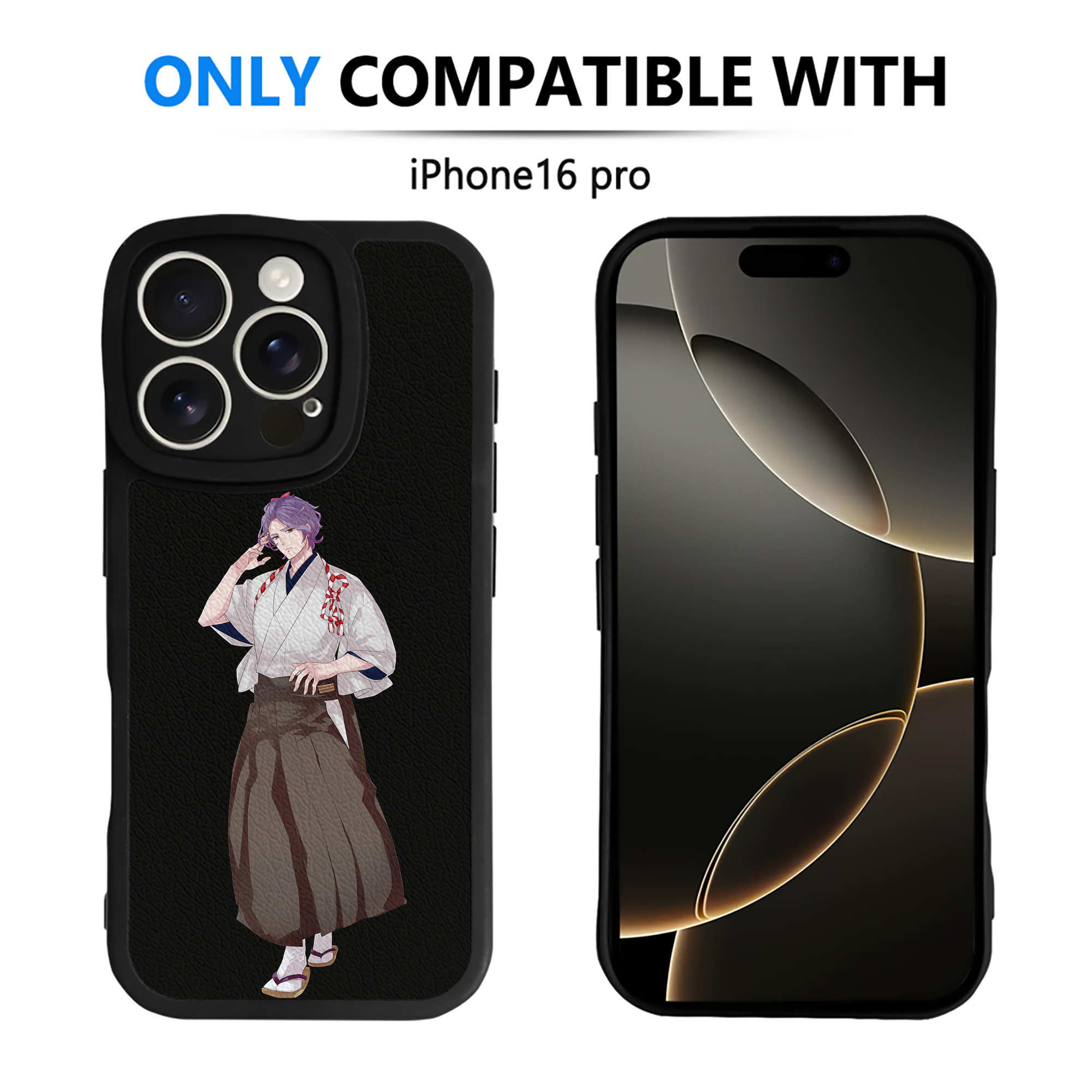 （画像用） 刀剣乱舞 Touken Ranbu 【iPhone 16シリーズ対応】シリコンスマホケース（レザー調） 材質：シリコン